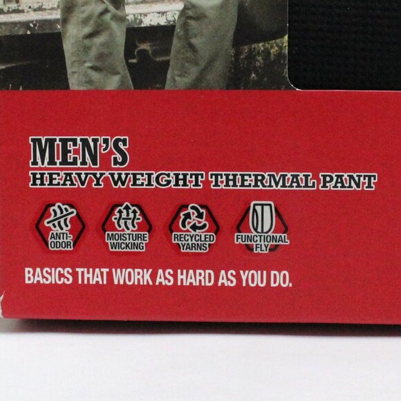 NWT Men's Large 36-38 in. Wrangler Workwear Heavyweight Thermal Black Pant - Picture 4 of 8